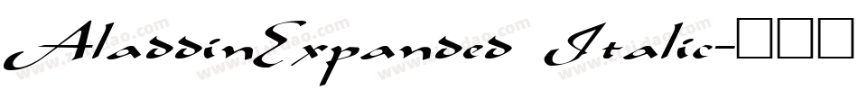 AladdinExpanded Italic字体转换